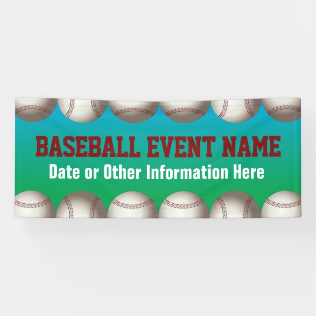Baseball or softball event banner (Horizontal)