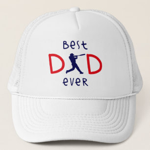 Baseball Papa Modern Best Dad Ever Fathers Day Trucker Hat