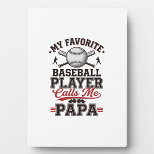 Baseball Papa Vintage Engraving Vector Design_1 Plaque
