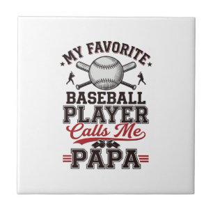 Baseball Papa Vintage Engraving Vector Design_1 Tile