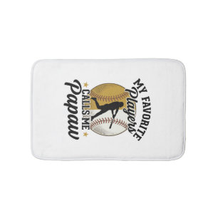 Baseball Papaw Favourite Players Vintage Shirt Des Bath Mat