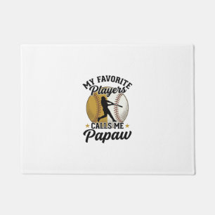 Baseball Papaw Favourite Players Vintage Shirt Des Doormat