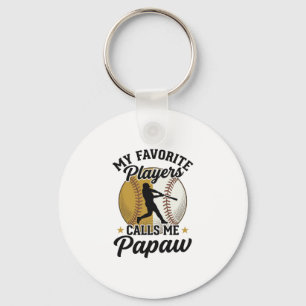 Baseball Papaw Favourite Players Vintage Shirt Des Key Ring
