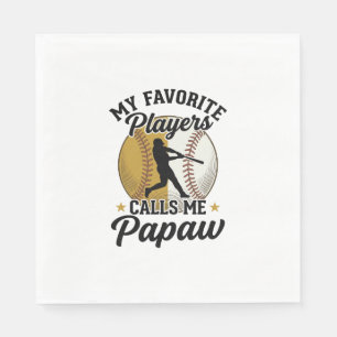 Baseball Papaw Favourite Players Vintage Shirt Des Napkin