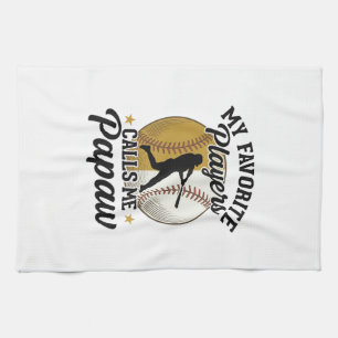 Baseball Papaw Favourite Players Vintage Shirt Des Tea Towel