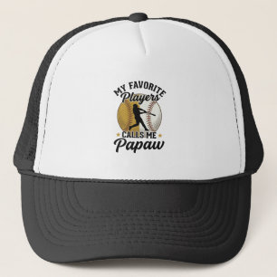 Baseball Papaw Favourite Players Vintage Shirt Des Trucker Hat