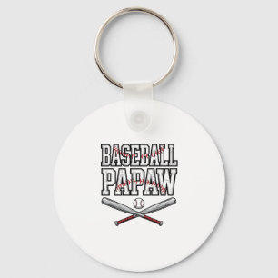 Baseball Papaw Vintage Engraving Design_1 Key Ring