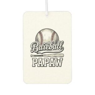 Baseball Papaw Vintage Engraving Shirt Design_1 Car Air Freshener
