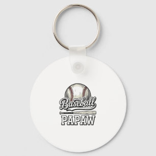 Baseball Papaw Vintage Engraving Shirt Design_1 Key Ring