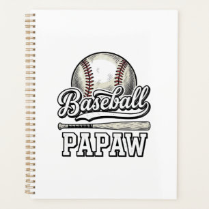 Baseball Papaw Vintage Engraving Shirt Design_1 Planner