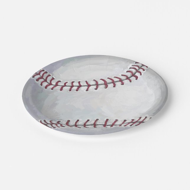 Baseball Paper Plate (Angled)