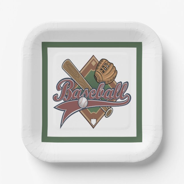 Baseball  paper plate (Front)