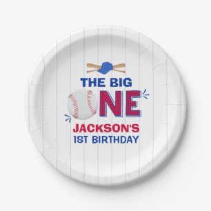 Baseball Paper Plate Baseball 1st Birthday Party
