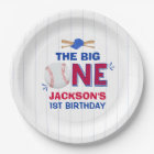 Baseball Paper Plate Baseball 1st Birthday Party