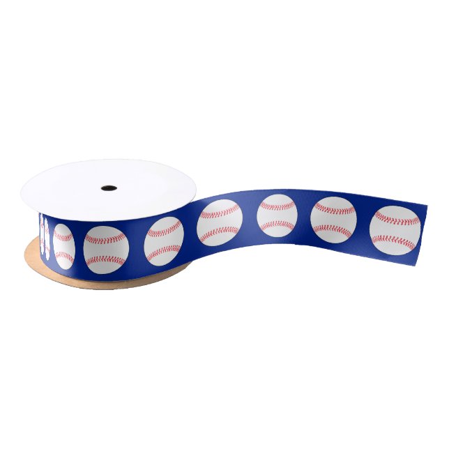 Baseball Party Custom Colour Satin Ribbon (Spool)