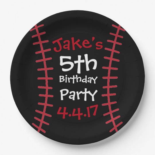 Baseball Party Plates- Birthday Party Decor Paper Plate