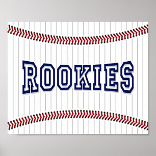 Baseball Party ROOKIES Sign Print