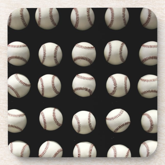Baseball Pattern Coaster (Front)
