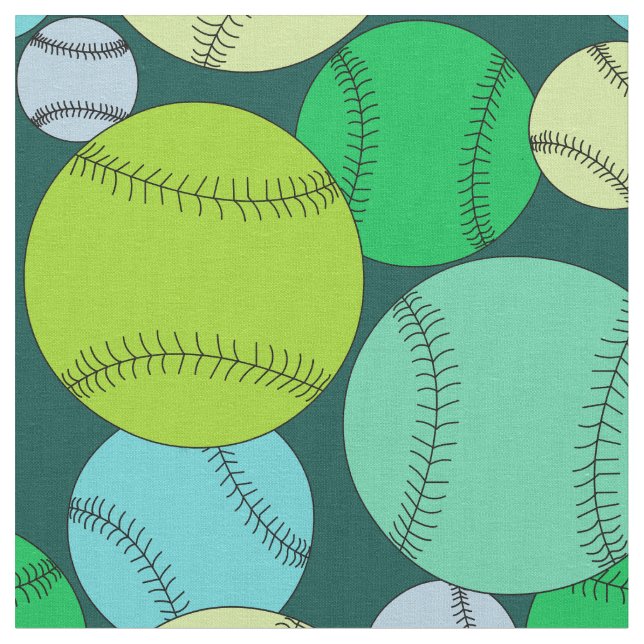 Baseball Pattern Fabric (Close Up)