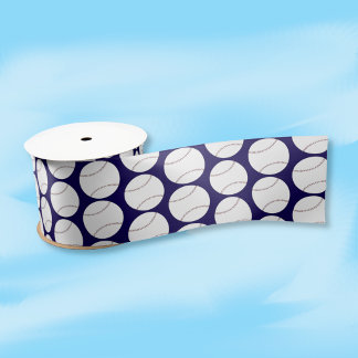 Baseball Pattern | Pick Your Team Colour Ribbon Satin Ribbon