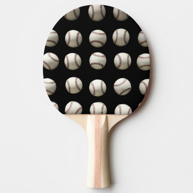 Baseball Pattern Ping Pong Paddle (Front)