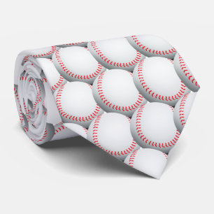 Baseball Pattern Sports Gift Tie