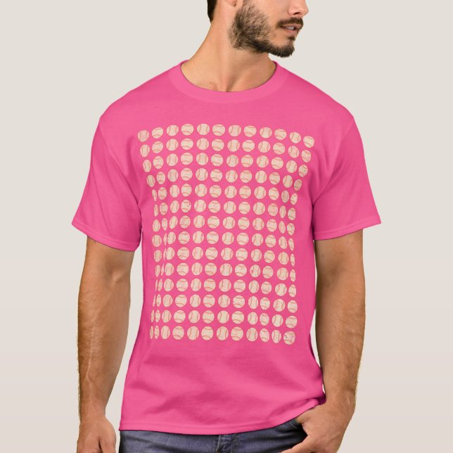 Baseball Pattern Vintage T-Shirt (Front)