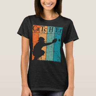 Baseball Periodic Table Elements Nerd Baseball Cat T-Shirt