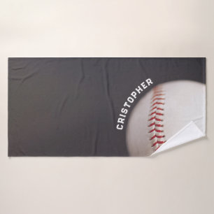 Baseball Personalised Bath Towel