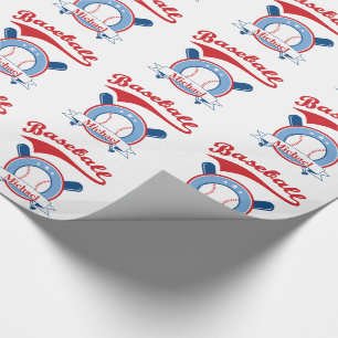 Baseball Personalised Gift Wrapping Paper