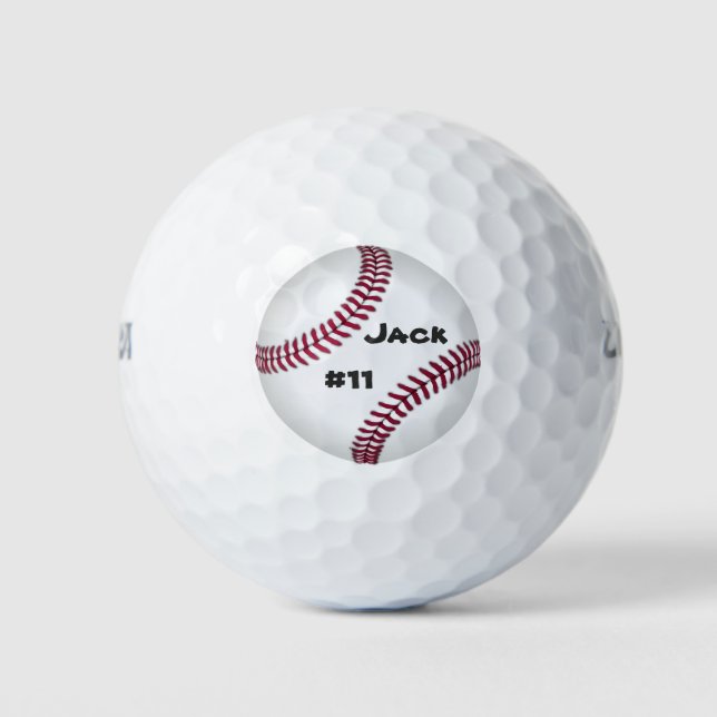 Baseball Personalised Golf Balls (Front)