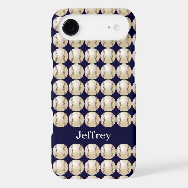 Baseball, Personalised Name, Blue (Back)