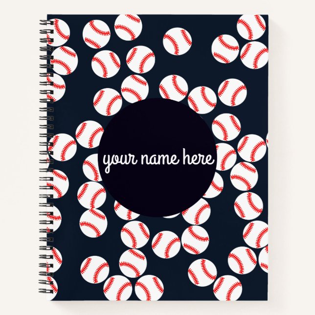 Baseball Personalised Notebook (Front)