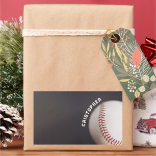 Baseball Personalised Rectangular Sticker