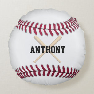 Baseball Personalised Round Cushion