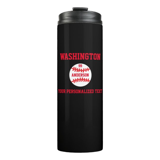 Baseball Personalised Thermal Tumbler (Front)