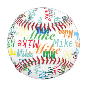 baseball personalised with his name