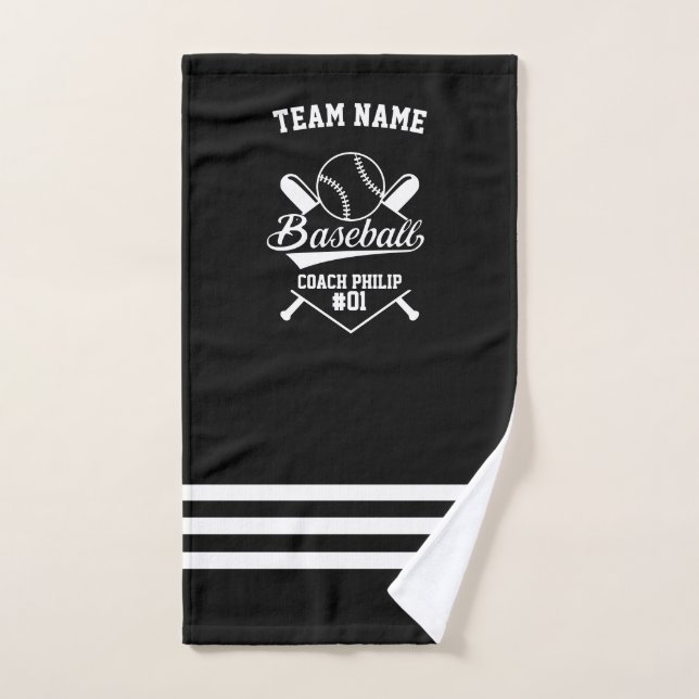 Baseball Personalized Coach, Team Mom Hand Towel (Hand Towel)