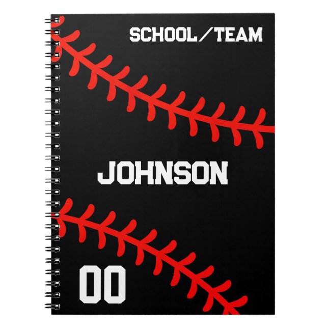 Baseball Personalized Team Sport  Notebook (Front)