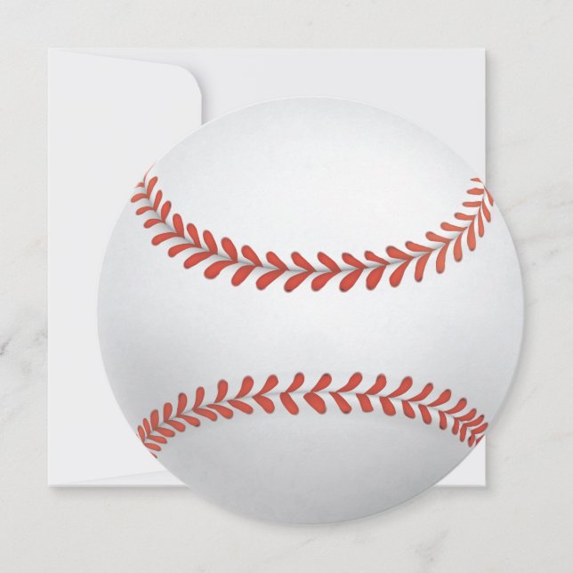 Baseball Photo Birth Announcement (Front)