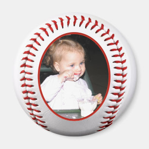 Baseball Photo Frame Template Magnet