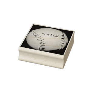 Baseball Photo Rubber Stamp