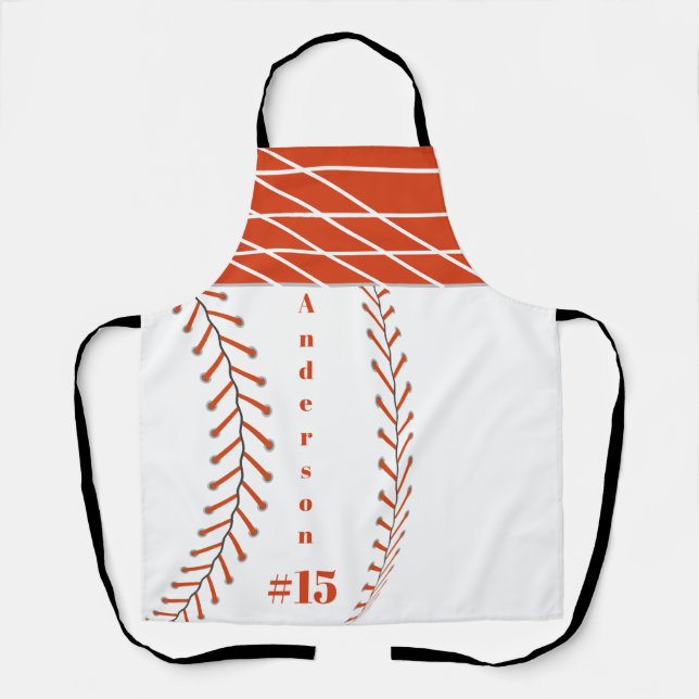 Baseball Photos Rustic Memory Scrapbook Apron (Front)