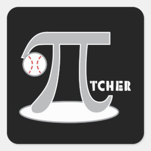 Baseball Pi-tcher - Funny Pi Stickers