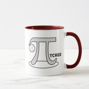 Baseball Pi-tcher Math Theme Mug Funny Pi Day Gift