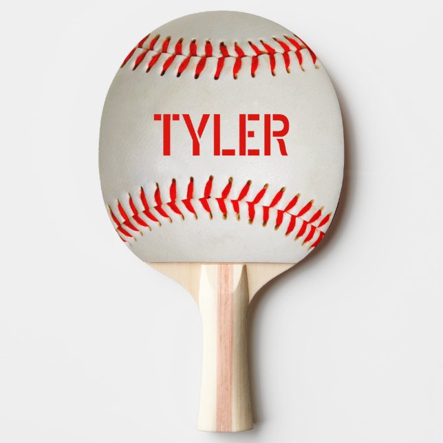 Baseball Ping Pong Personalise Paddle (Front)