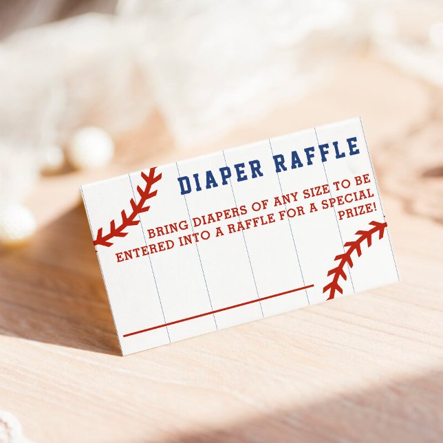 Baseball Pinstripe Diaper Raffle Baby Shower Game Enclosure Card (Baseball Pinstripe Diaper Raffle Baby Shower Game Enclosure Card
)