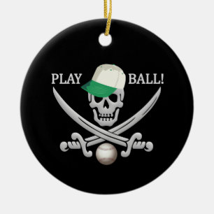 Baseball Pirate ornament