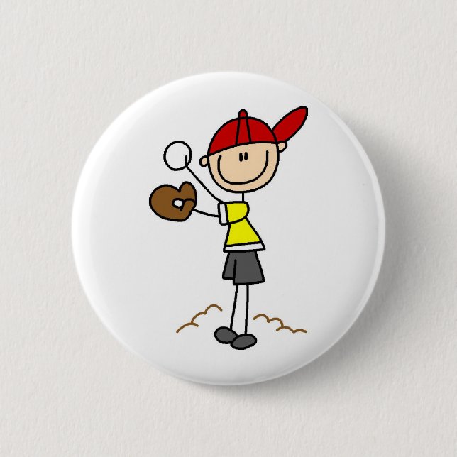Baseball Pitcher Button (Front)