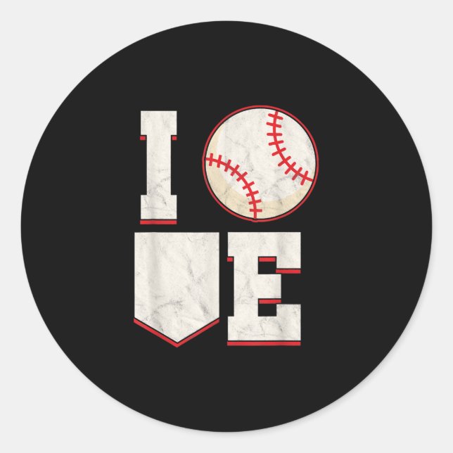 Baseball Pitcher Catcher Batter Softball Sports Classic Round Sticker (Front)